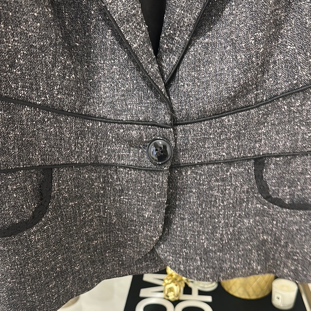 Tweed Lace Trim Blazer - Picture 8 of 11